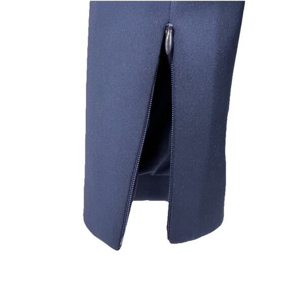 Good American Women's Disco Scuba Sculpted Blazer Navy Blue Size 0 Career Preppy - Picture 7 of 12